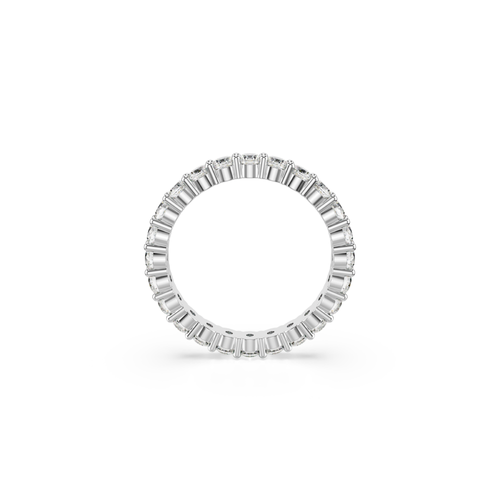 Matrix Vittore ring, Round cut, White, Silver-tone finish – Besparkle