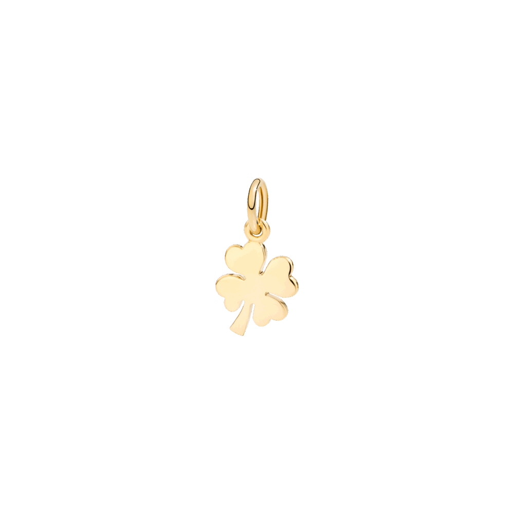 18K YELLOW GOLD FOUR-LEAF CLOVER CHARM SMALL MODEL